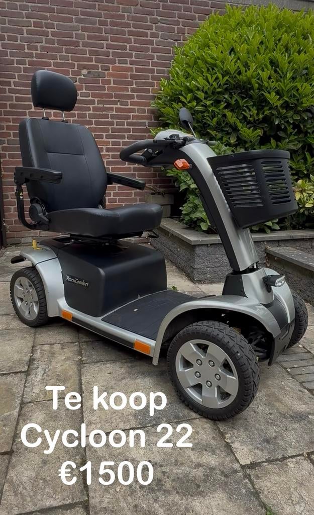 Cyclone 22 scootmobiel te koop, 10 km/u of minder, Zo goed als nieuw, 36 t/m 45 km, Ophalen