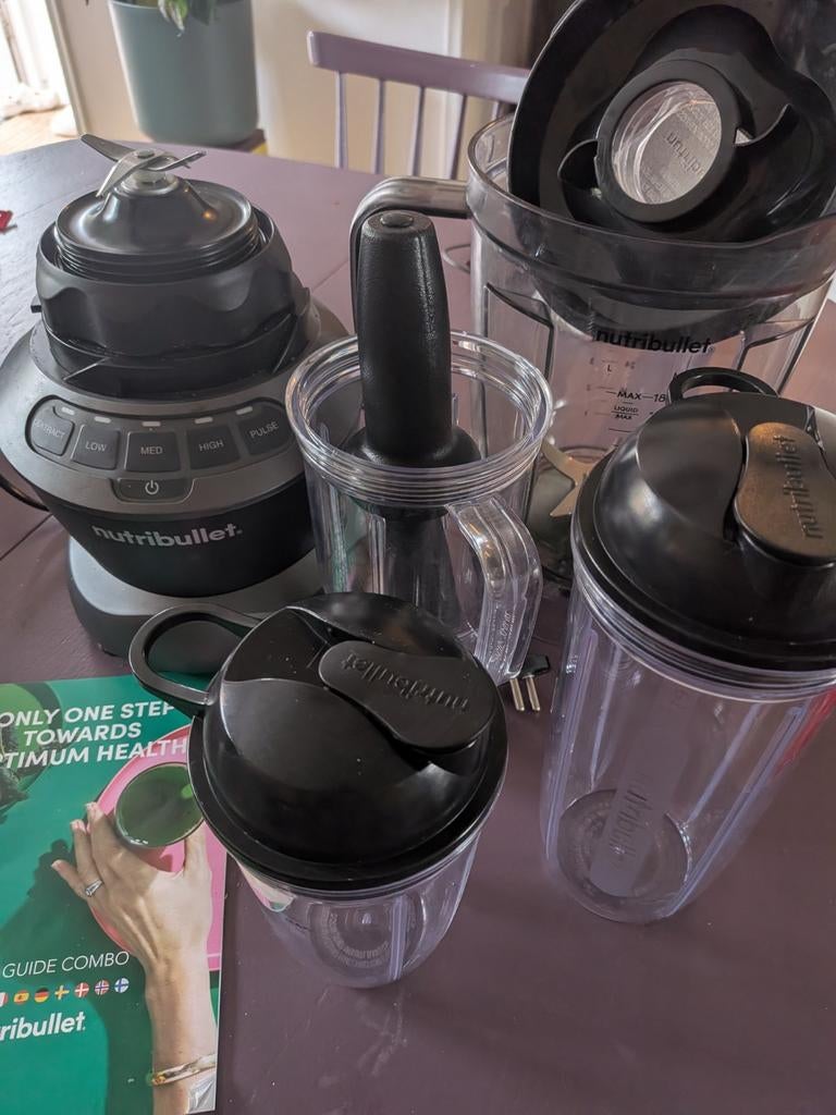 nutribullet 1200 Combo Grey, Ophalen of Verzenden, Nieuw, Rvs