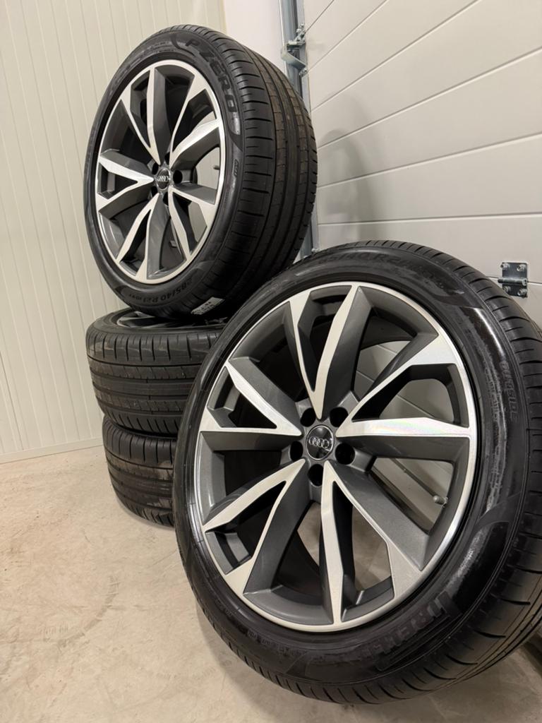 Originele Audi Q7 SQ7 velgen 21 inch met zomerbanden 5x112, Auto-onderdelen, Banden en Velgen, Ophalen of Verzenden, 21 inch, Zomerbanden