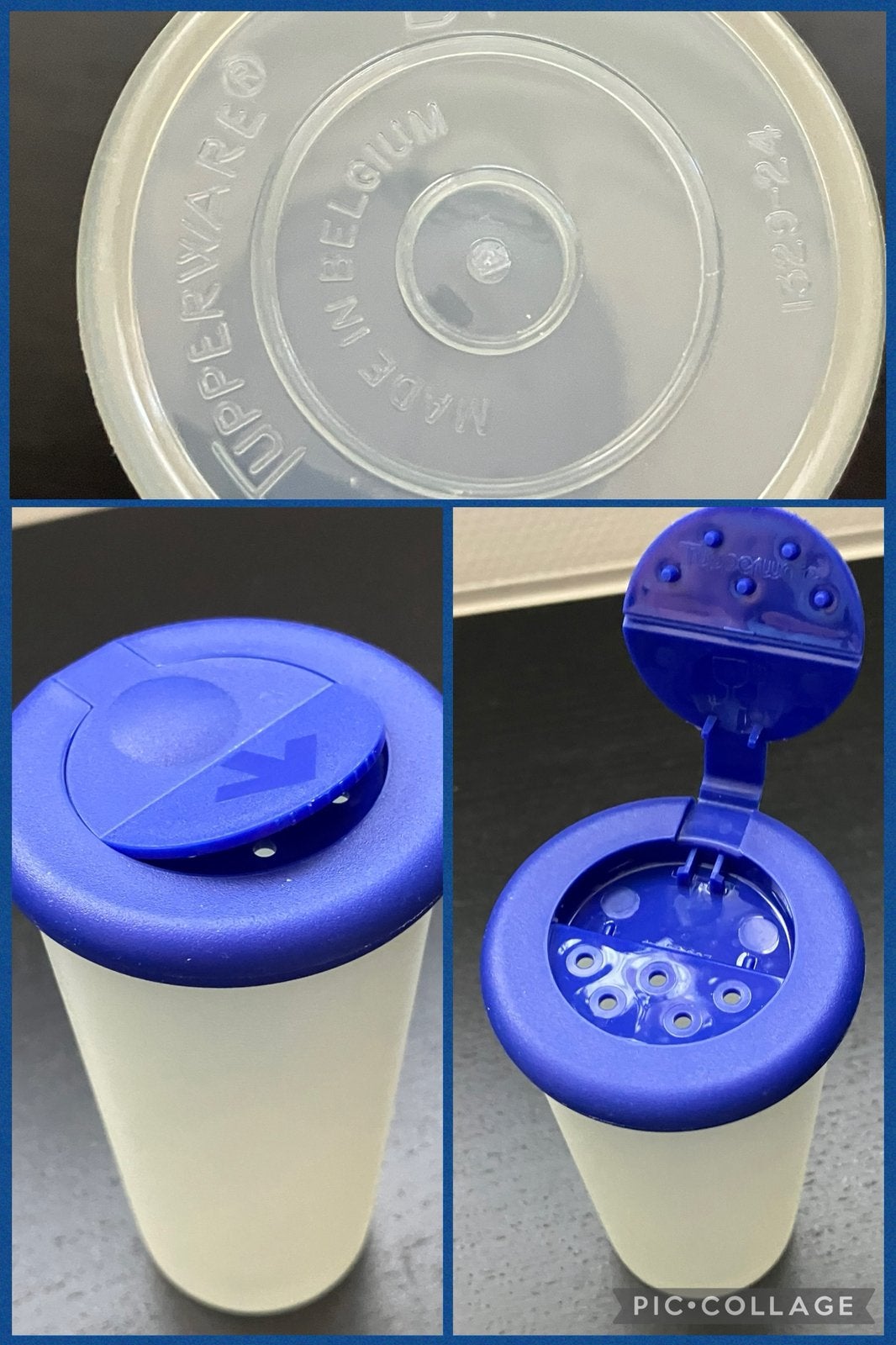 Kleine strooibus schenktuit voorraad Tupperware/z.g.a.n, Blauw, Ophalen of Verzenden, Zo goed als nieuw, Bus of Trommel