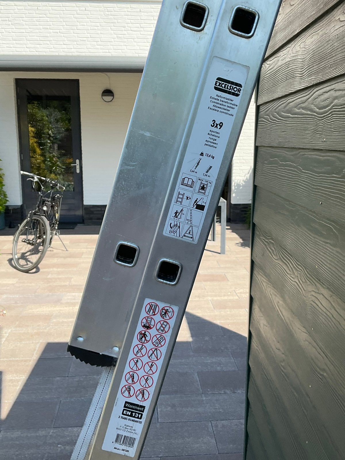 Excelsior 3x9 reformladder - Zo goed als nieuw, Ophalen, Zo goed als nieuw, Ladder, Opvouwbaar of Inschuifbaar