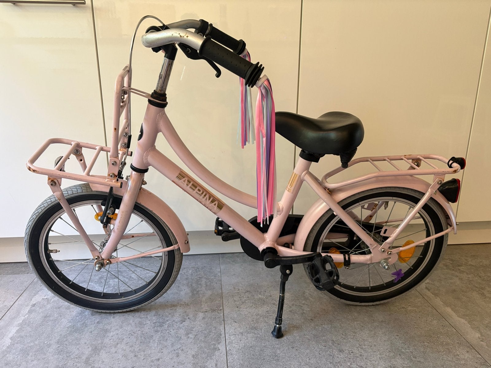 Alpina meisjesfiets 16 inch - Gebruikt, Fietsen en Brommers, Fietsen | Meisjes, Ophalen, Gebruikt, 16 inch