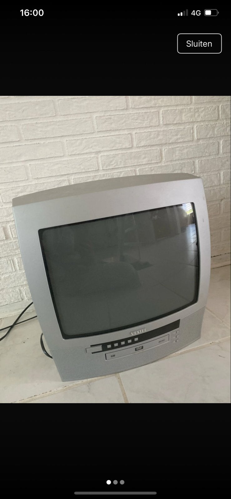 Vestel 1423 D-VD CRT TV met ingebouwde DVD-speler, Overige merken, Gebruikt, 50 Hz, Ophalen of Verzenden