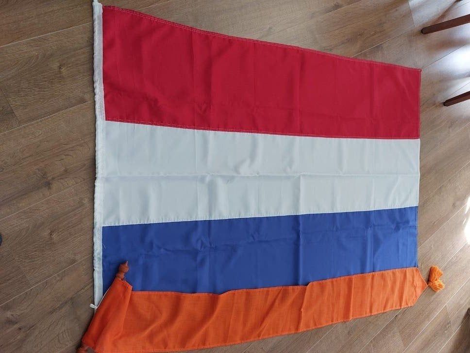 Nederlandse Vlag, rood,wit,blauw,  met Wimpel en Stok, Diversen, Vlaggen en Wimpels, Ophalen