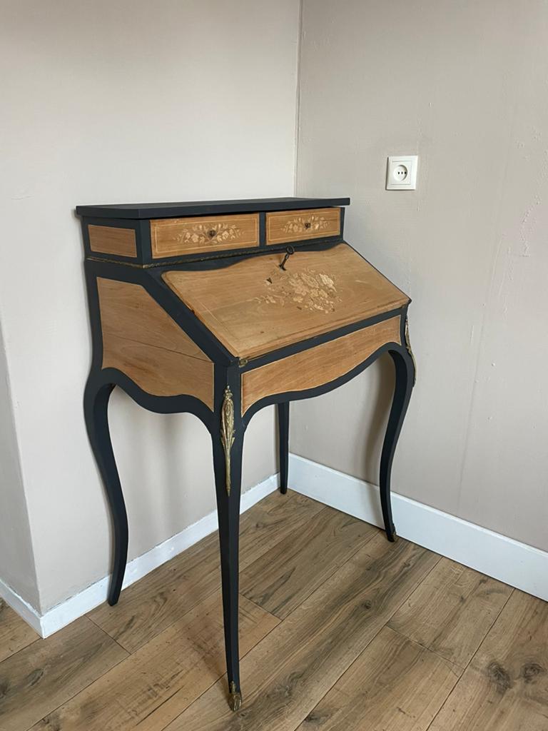 Antieke Secretaire vintage bureau kastje kaptafel tafel, Ophalen