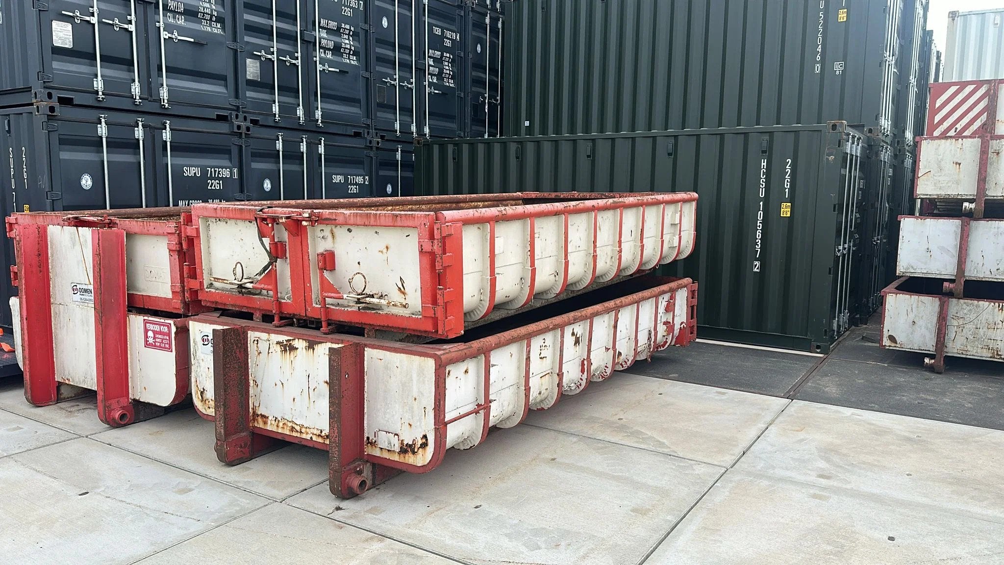 AJK Gebruikte 8m3 open container 5 meter lanf