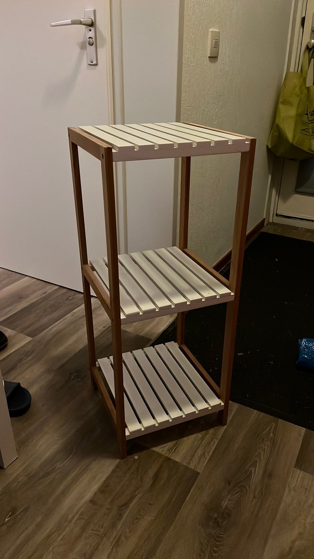 Bamboe Kastje badkamer of side table, Ophalen, Zo goed als nieuw