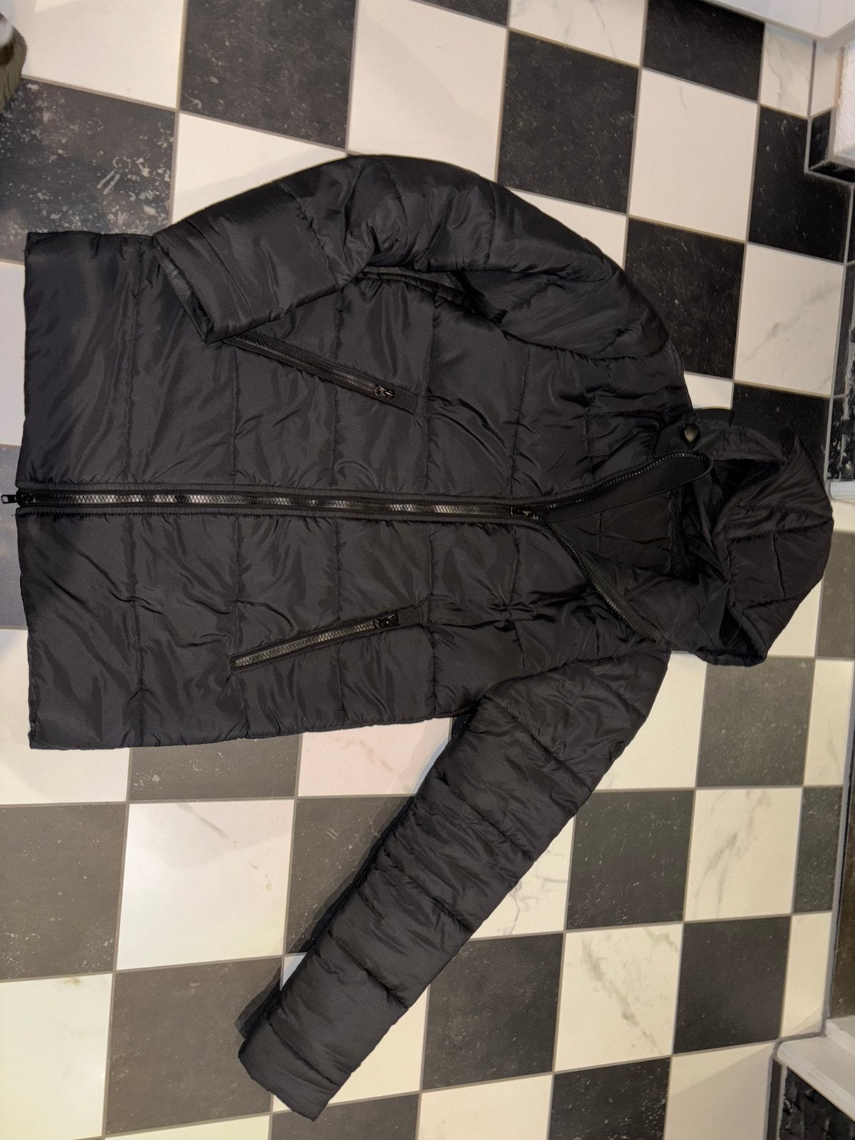 Aspact zwarte winterjas L, Ophalen of Verzenden, Zo goed als nieuw, Maat 52/54 (L), Zwart