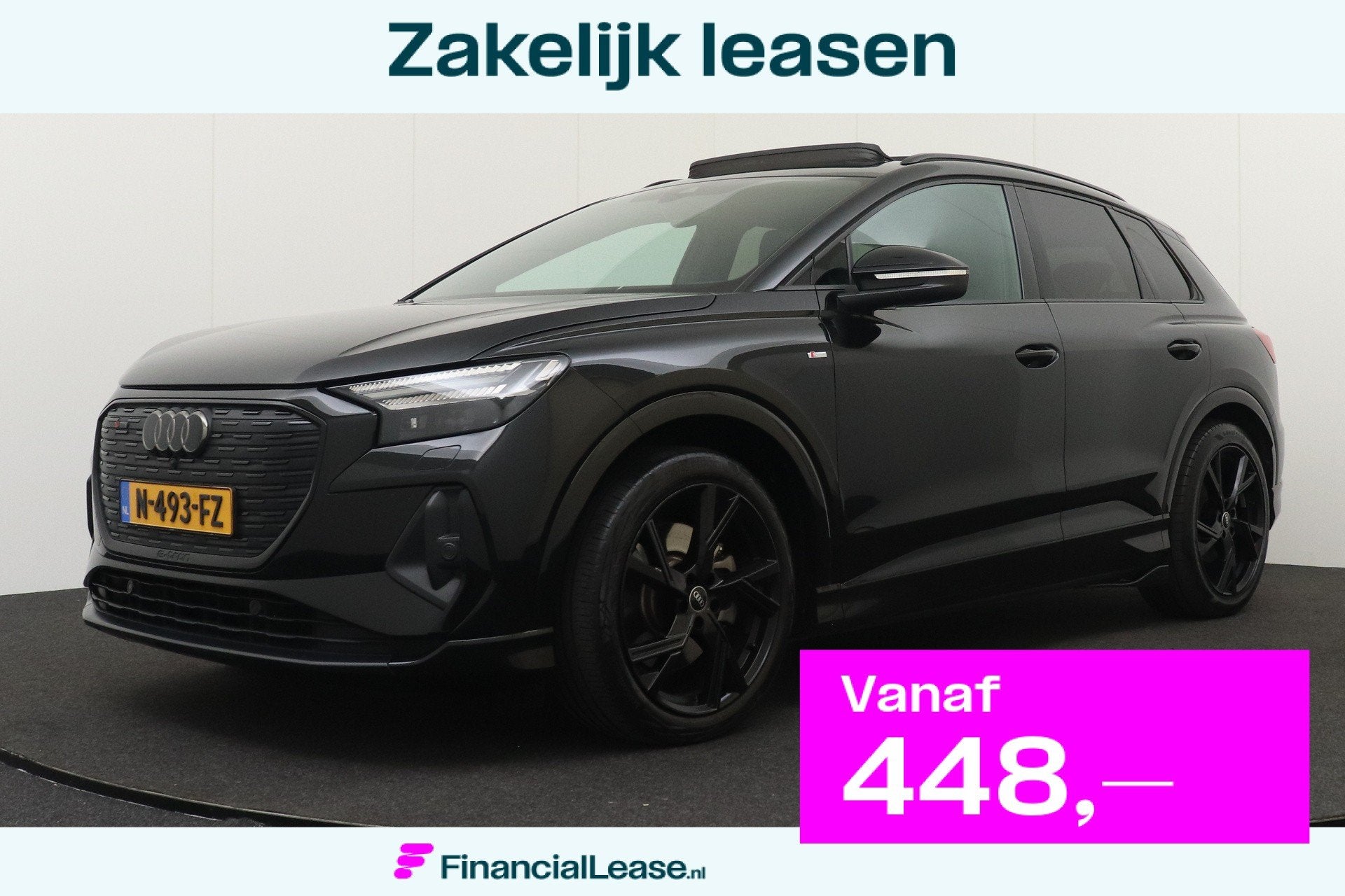Audi Q4 e-tron 40 S-Line Competition 77 kWh Warmtepomp 90% S, Automaat, Dealer onderhouden, Achterwielaandrijving, Gebruikt