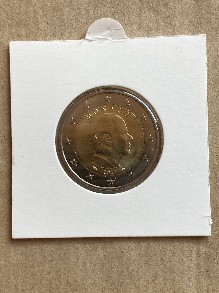 (78) 2 Euro Monaco 2022. Prins Albert. UNC., Postzegels en Munten, Ophalen of Verzenden, Monaco, 2 euro, Losse munt