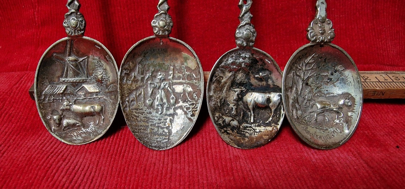 sierlepels zilver  4x, Ophalen of Verzenden