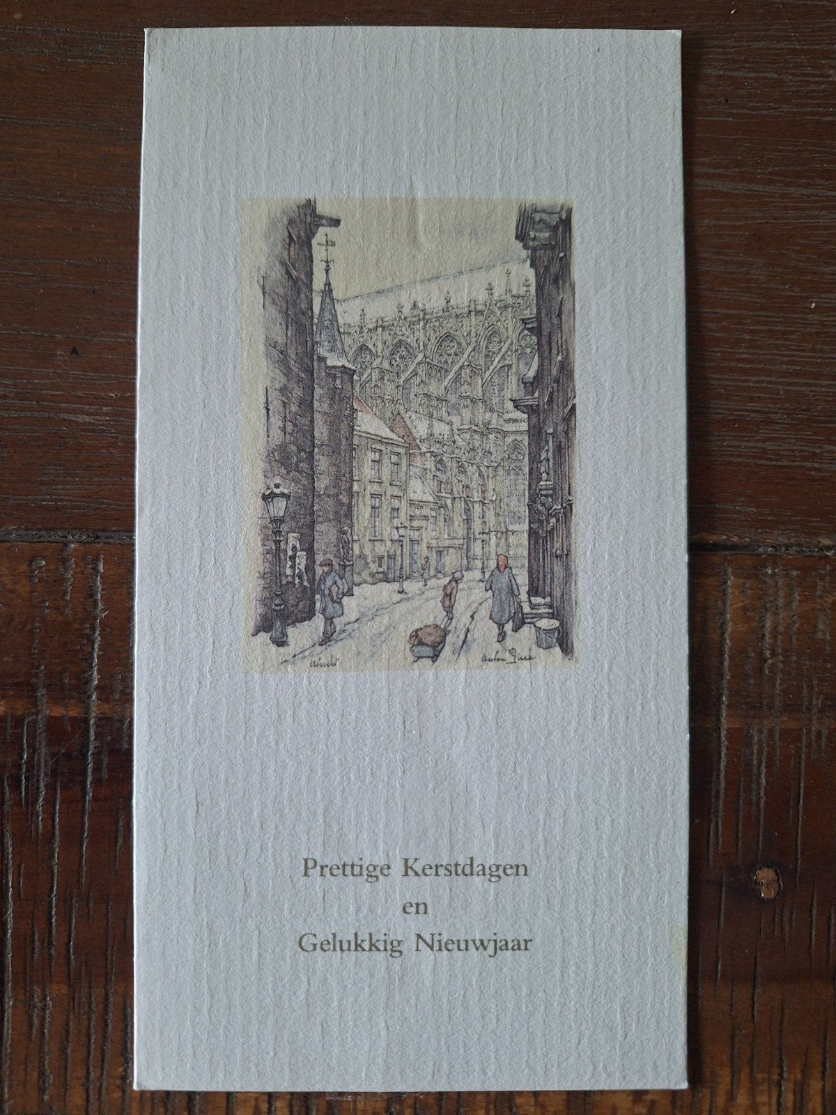Vouwkaart Anton Pieck - Utrecht - Prettige Kerstdagen, Ophalen of Verzenden, Gelopen, Stad of Dorp