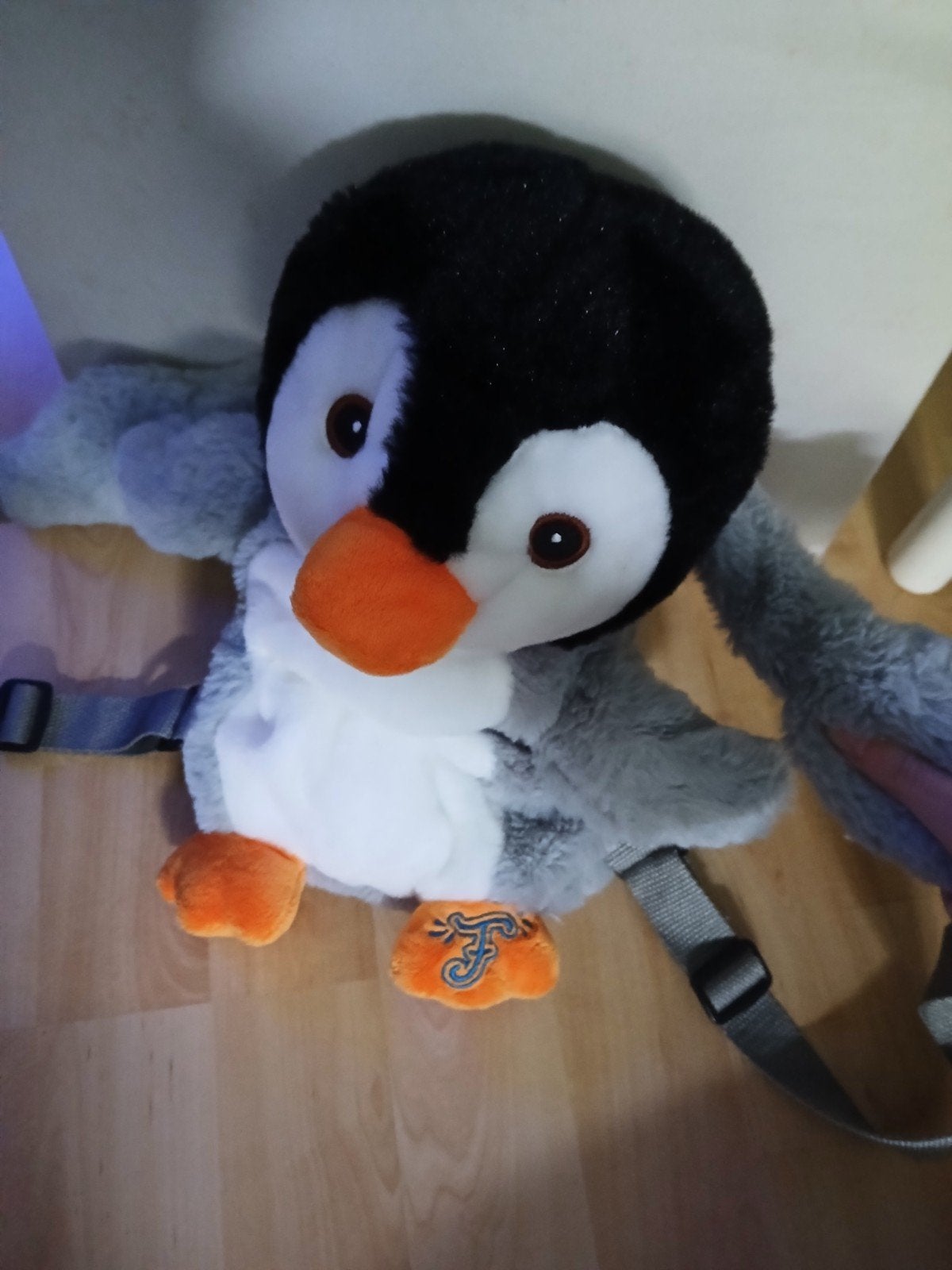 penguin knuffel/rugzak, Pinguïn, Overige merken, Overige karakters, Grijs