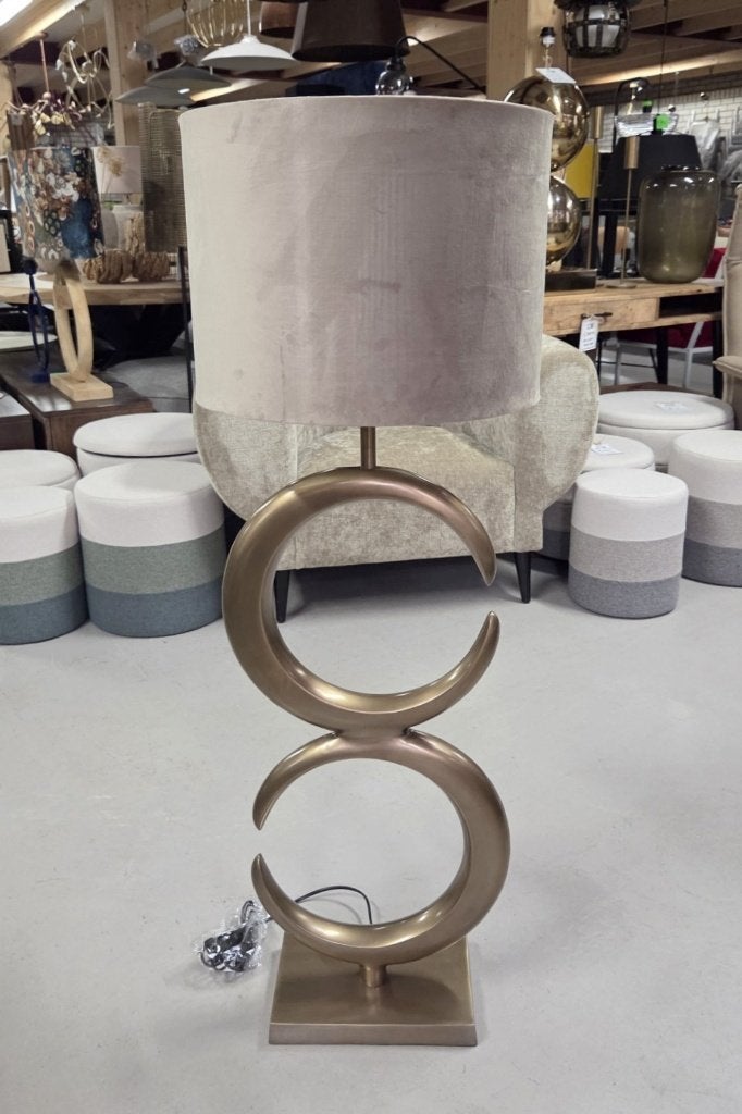Chique tafellamp lampvoet LUNE Light & Living antiek brons