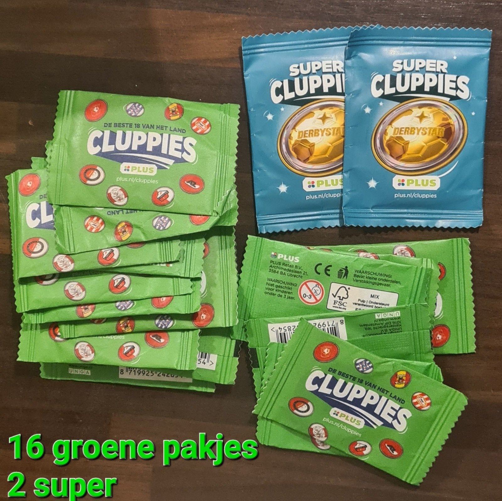 PLUS Cluppies – 18 ongeopende pakjes + geseald album, Verzamelen, Plus, Ophalen of Verzenden