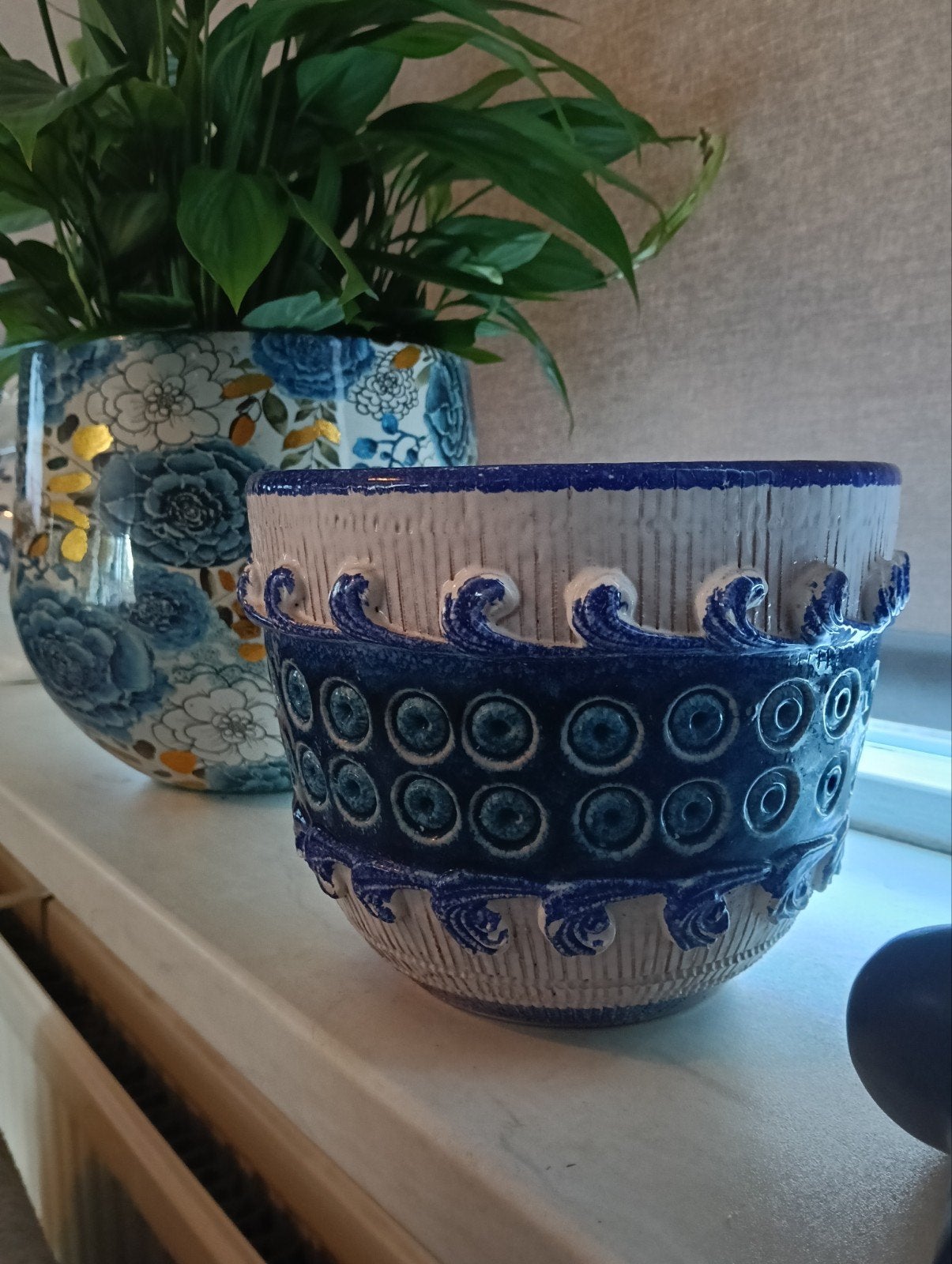 Bitossi Vintage aardewerk bloempot italy, Geen, Rond, Ophalen of Verzenden, Zo goed als nieuw