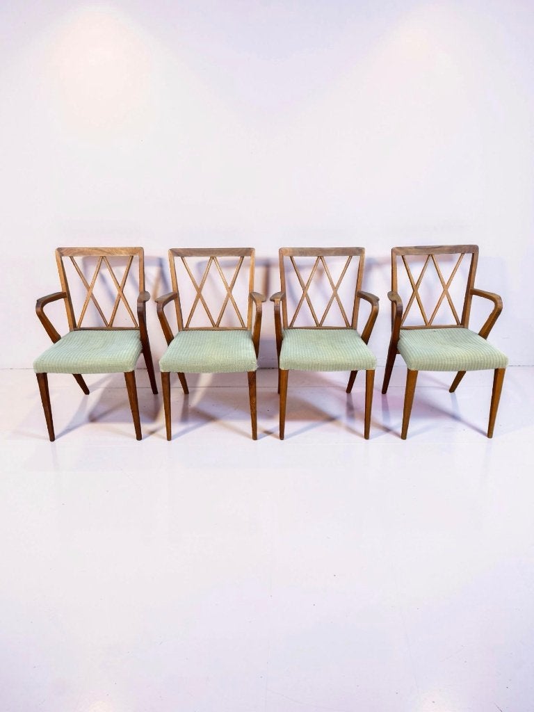 4x Vintage A.A. Patijn voor Zijlstra eetkamerstoelen, Gebruikt, -, Ophalen of Verzenden, Vier