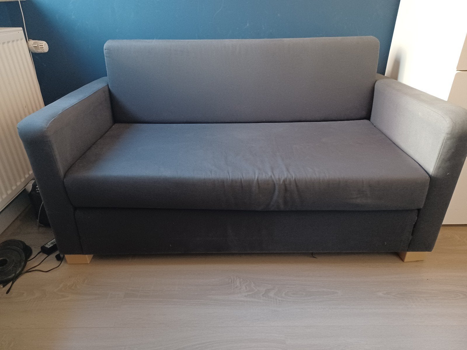 Bank en Bed in 1, MOET WEG, Huis en Inrichting, Ophalen, Gebruikt, Eenpersoons, Stof