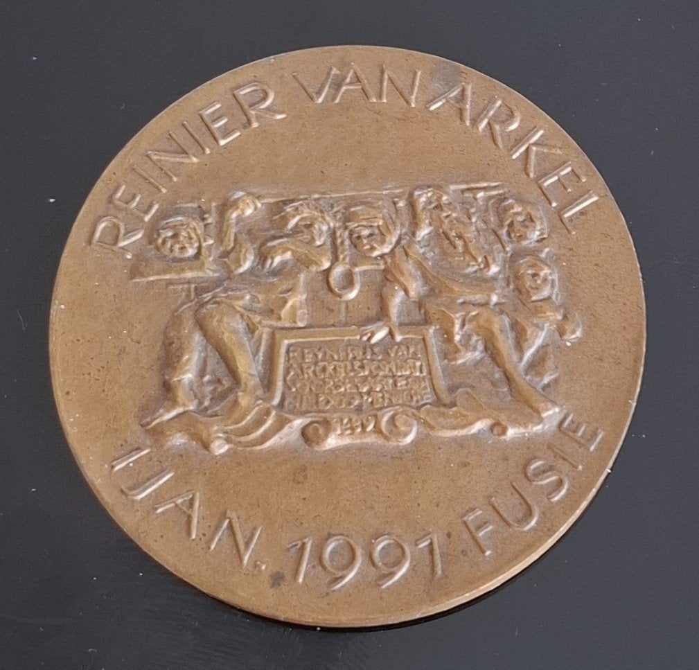 Penning Fusie Reinier van Arkel Voorburg 1991, Postzegels en Munten, Ophalen of Verzenden, Overige materialen