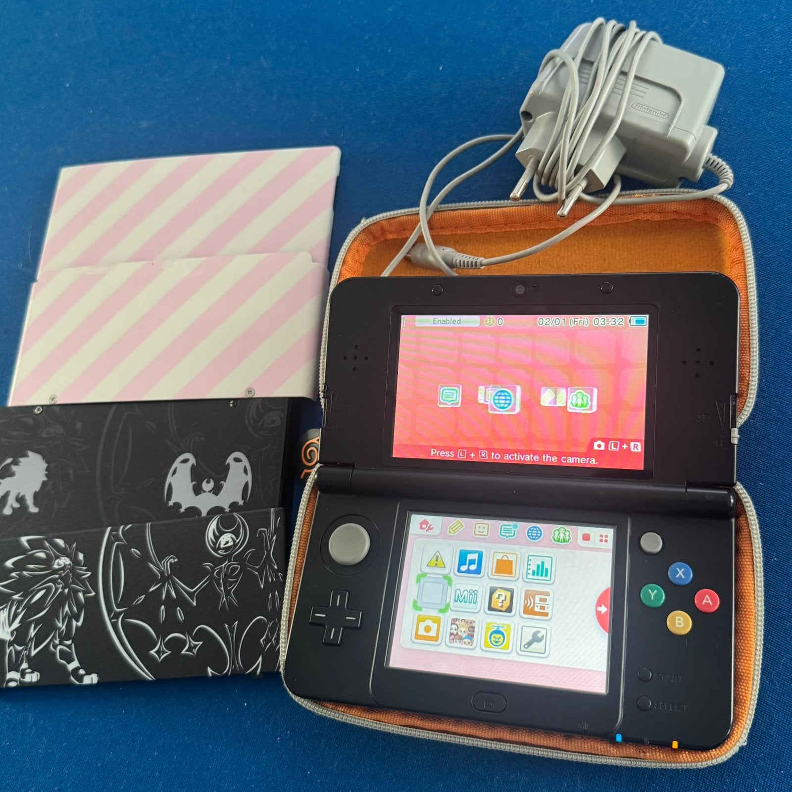 New Nintendo 3DS Krasvrije Schermen+hoesje+stylus, Spelcomputers en Games, Spelcomputers | Nintendo 2DS en 3DS, Zwart, Ophalen of Verzenden