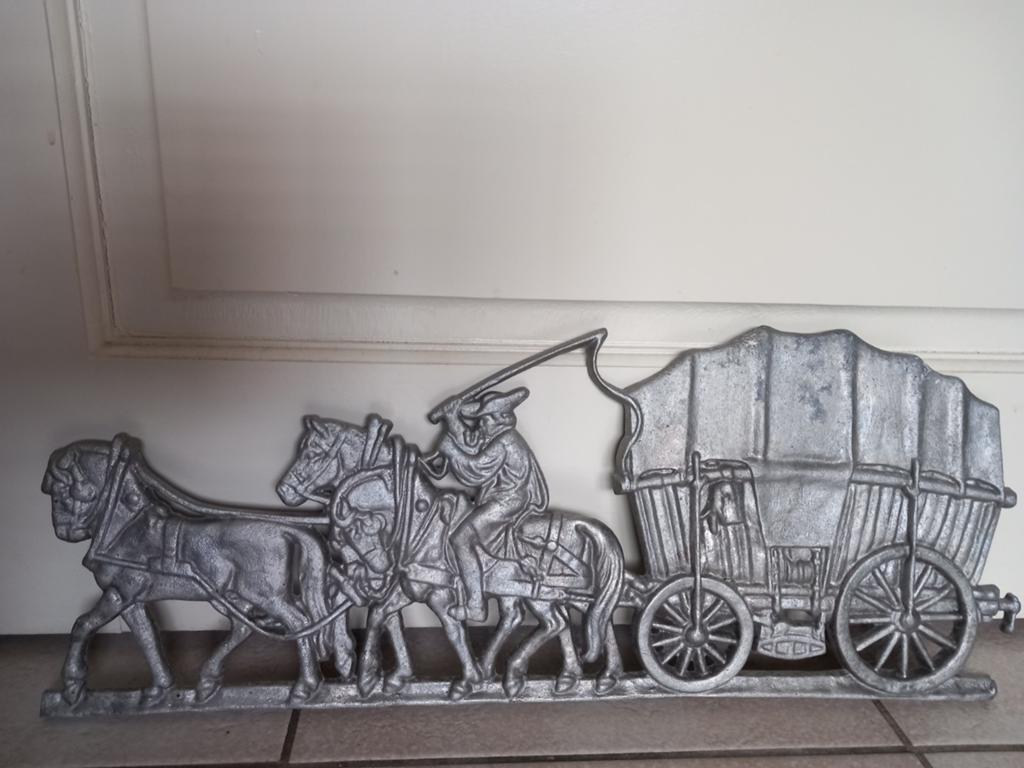 Muurdecoratie paard en kar, Ophalen of Verzenden, Nieuw, Schilderij, Minder dan 50 cm