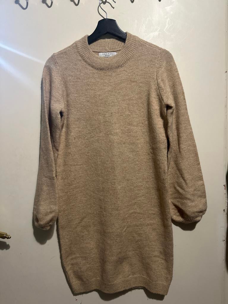 COS gebreide jurk/tuniek - Beige, Ophalen of Verzenden, Zo goed als nieuw, Maat 36 (S), Beige