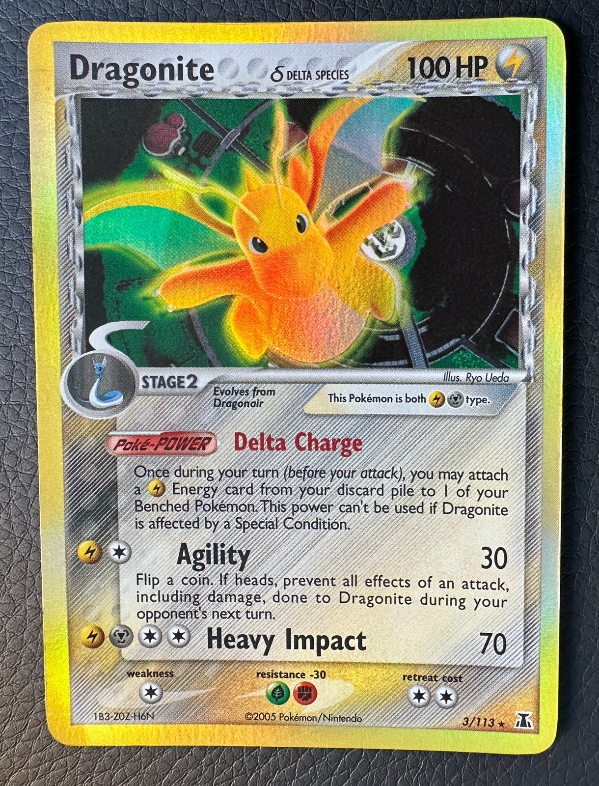 Dragonite δ Delta Species (DS 3) holo zeer goede staat, Ophalen of Verzenden, Zo goed als nieuw, Losse kaart, Foil