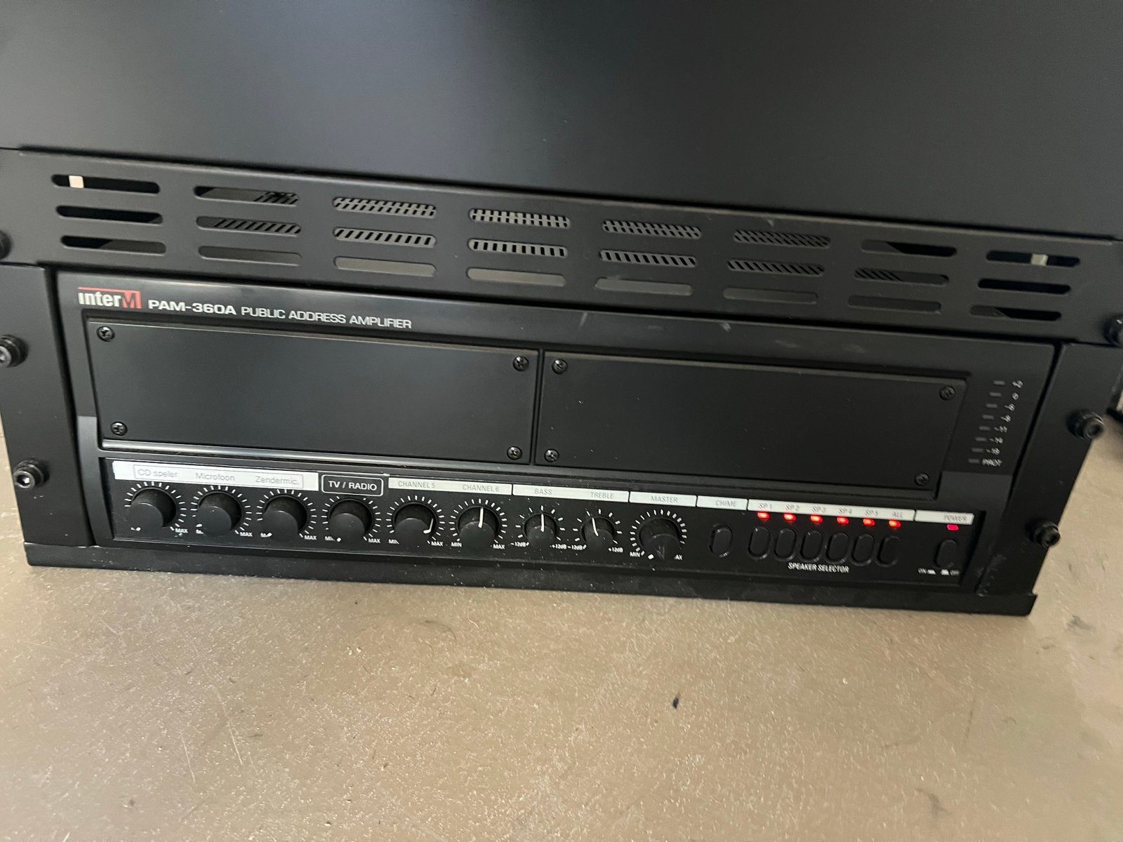 Inter-M PAM-360A Public Address Versterker, 120 watt of meer, Ophalen, Overige merken, Gebruikt