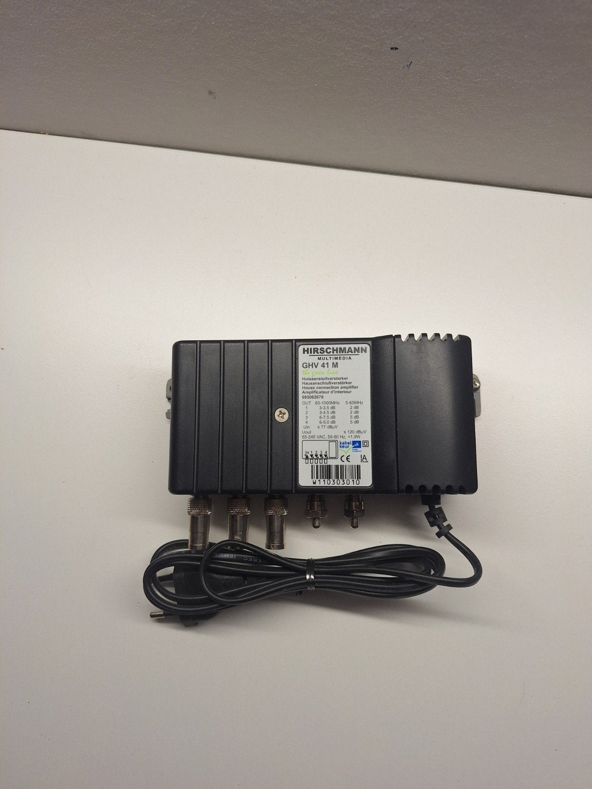 Nieuwe Hirschmann GHV 41 M Huis Aansluitversterker, Ophalen of Verzenden, Nieuw, 120 watt of meer, Overige merken