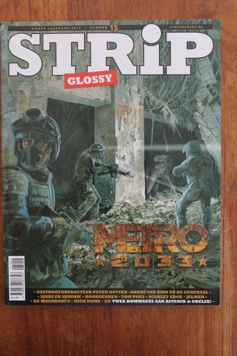 StripGlossy 15  (2019) o.a. Metro 2023 Andre van Duin, Eén stripboek, Ophalen of Verzenden, Gelezen