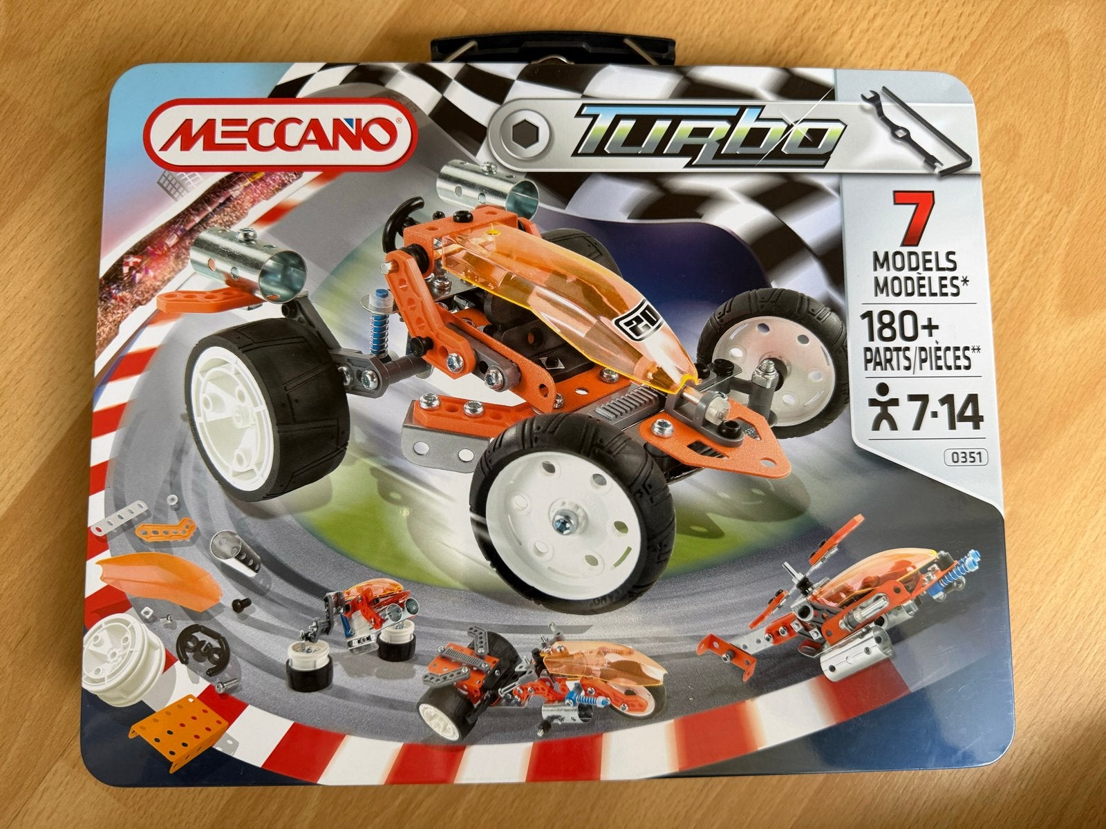 Meccano Turbo Race Auto Bouwset - 7 modellen in 1, Ophalen of Verzenden, Zo goed als nieuw, Overige merken