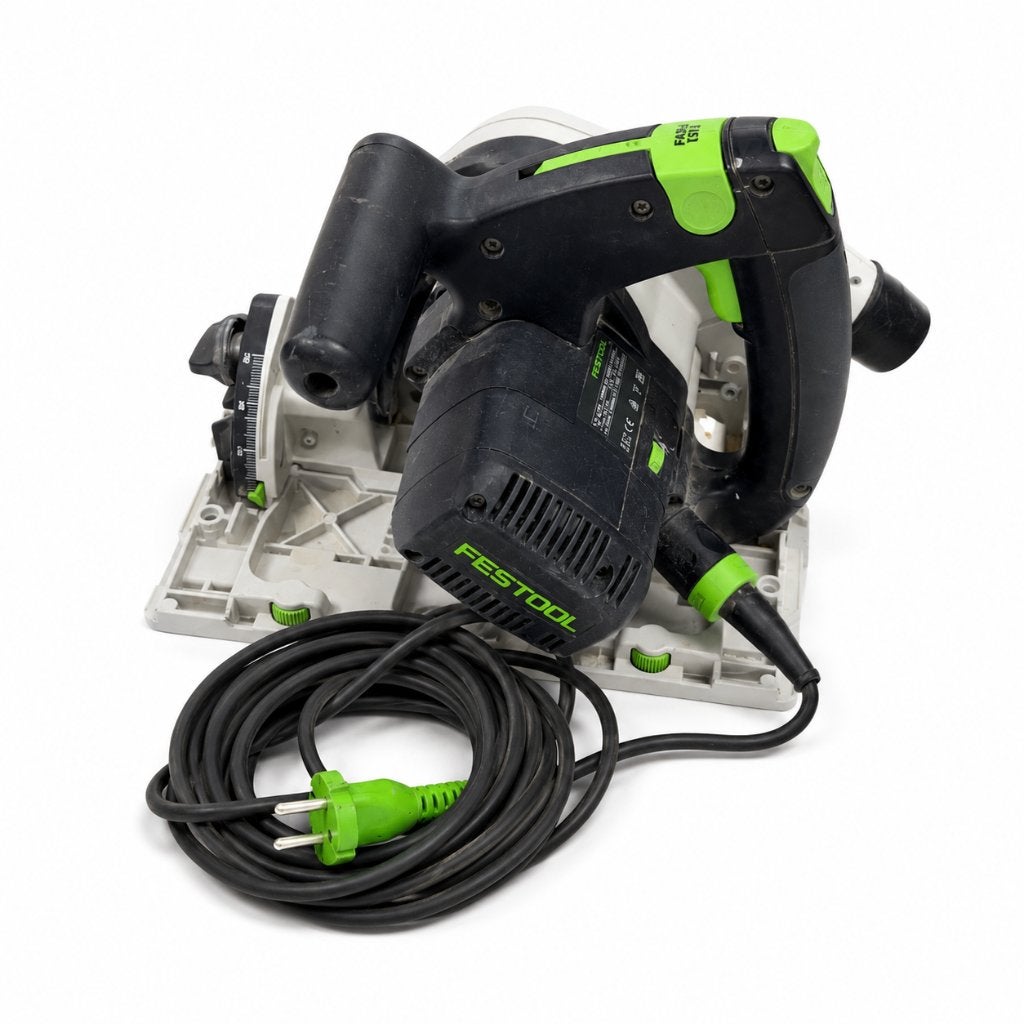 Festool TS 55 EBQ Invalcirkelzaagmachine | Nette staat, Doe-het-zelf en Verbouw, Invalzaag, ., Ophalen of Verzenden, Zo goed als nieuw