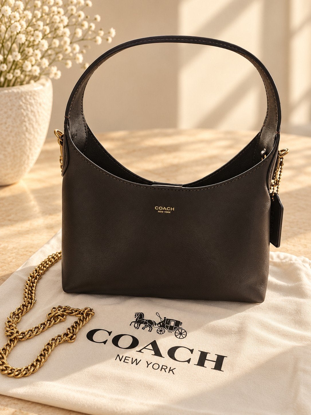 Coach Brooklyn tas met magneetsluiting - Nieuw, Ophalen of Verzenden, Nieuw, Bruin, Handtas