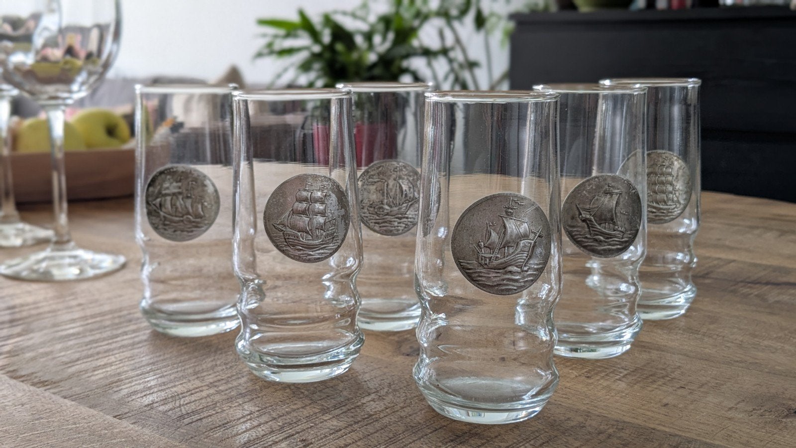 vintage longdrink glazen, Ophalen, Gebruikt, Overige typen