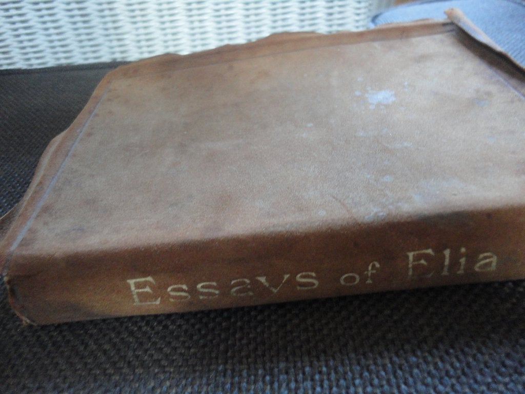 Charles Lamb - The ESSAYS of ELIA, bruine suede kaft, Ophalen of Verzenden, Charles Lamb