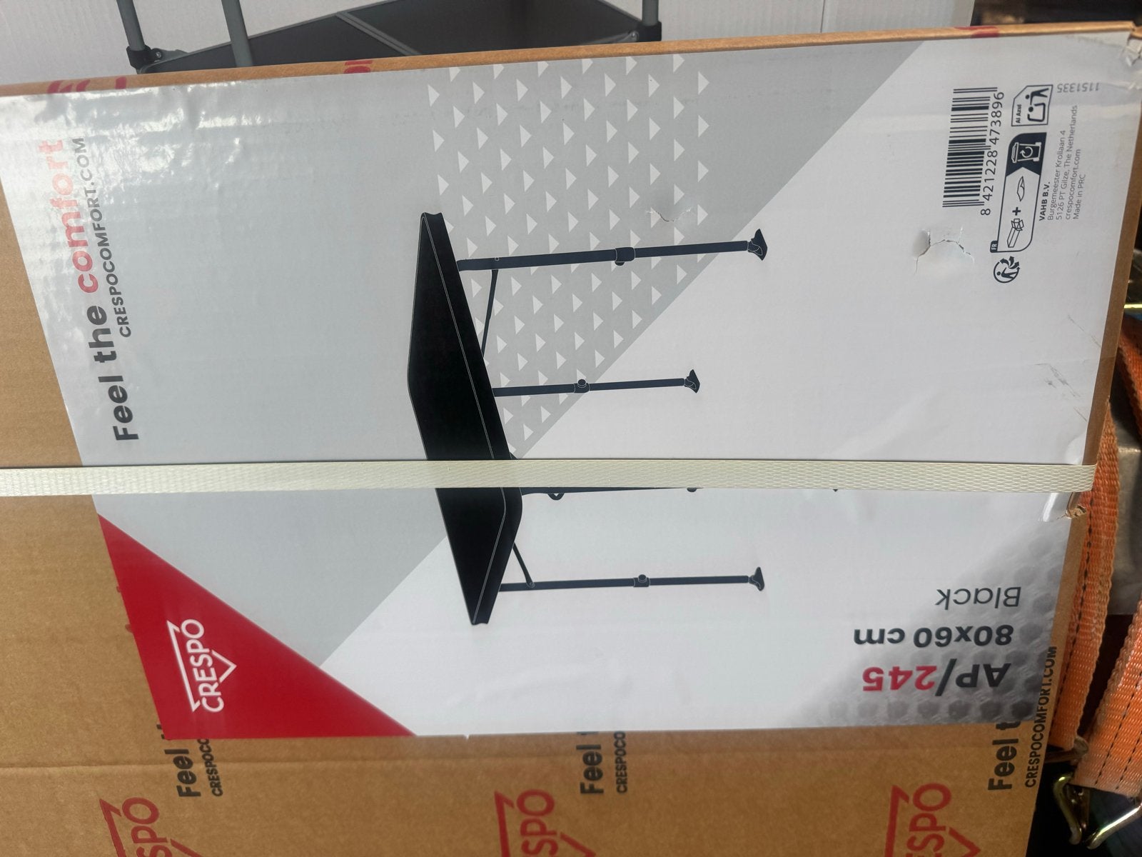 Crespo Campingtafel AP/245 Zwart 80x60 cm, O, Campingtafel, O, O