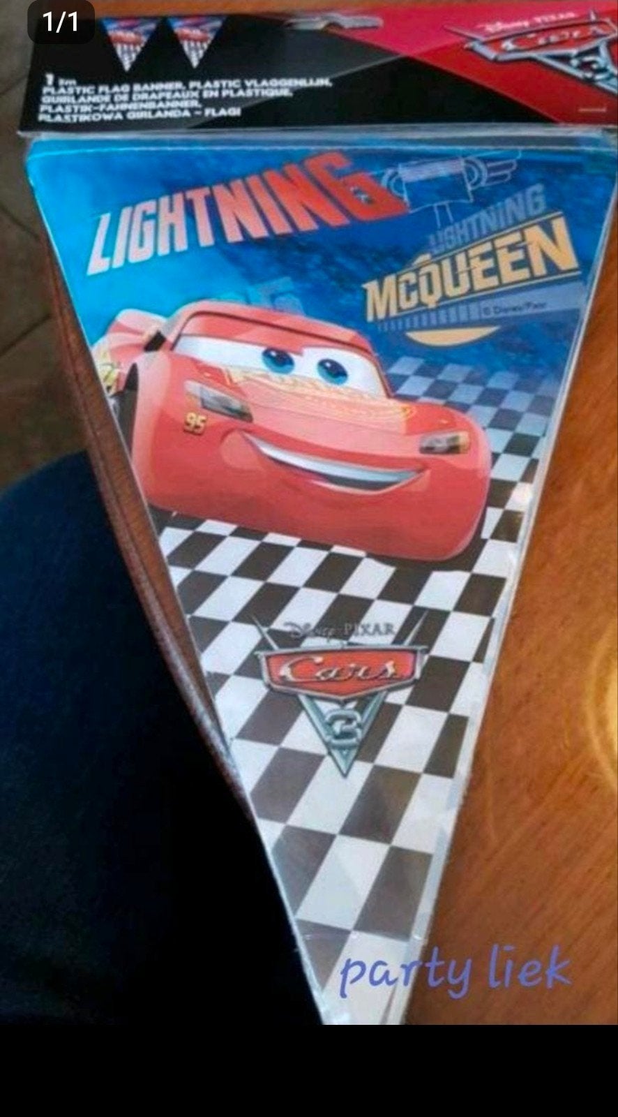 Cars vlaggenlijn nr S438/S502, Ophalen of Verzenden, Nieuw, Versiering, Verjaardag