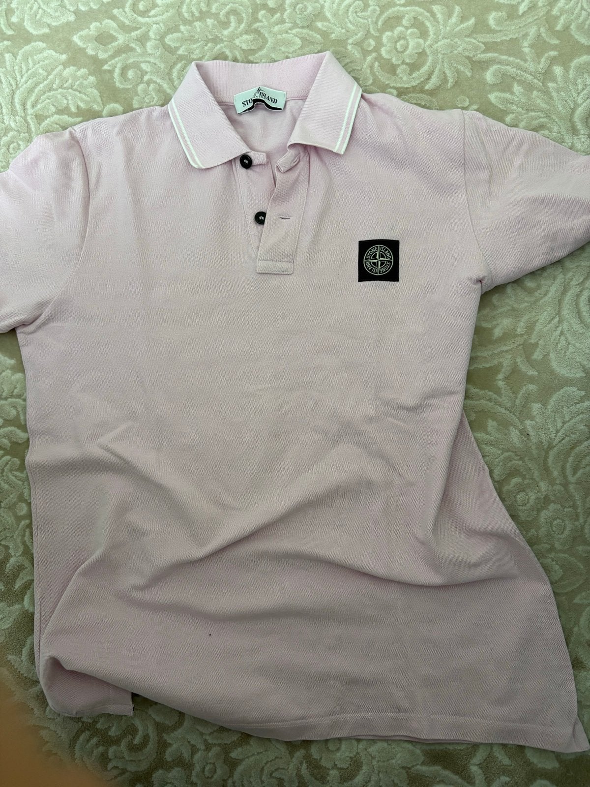 Stone Island Junior polo shirt - Roze, Ophalen of Verzenden, Zo goed als nieuw, Jongen