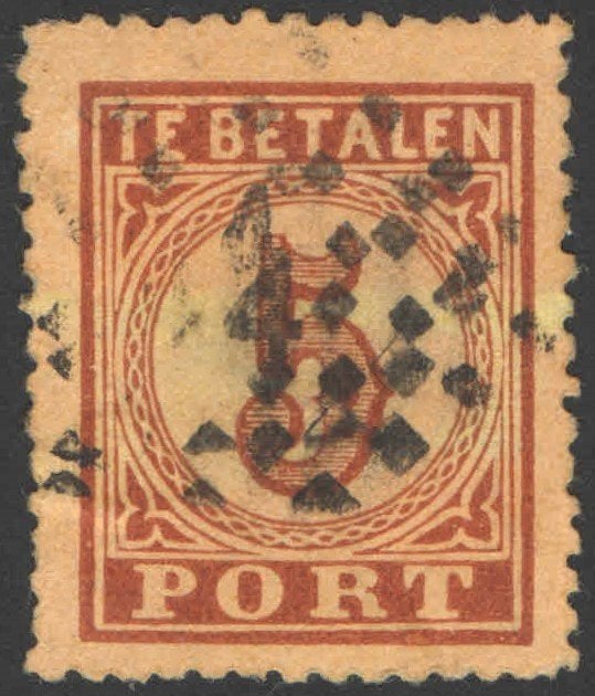 Nederland Port 1 gestempeld 1870, Ophalen of Verzenden, T/m 1940, Gestempeld
