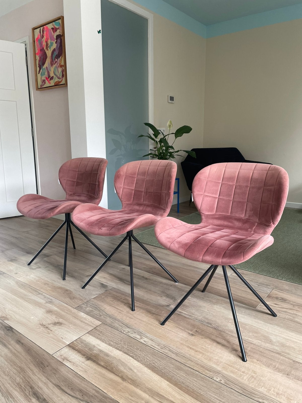 ZUIVER OMG eetkamerstoelen roze, Huis en Inrichting, Stoelen, Ophalen, Gebruikt, Overige kleuren, Drie