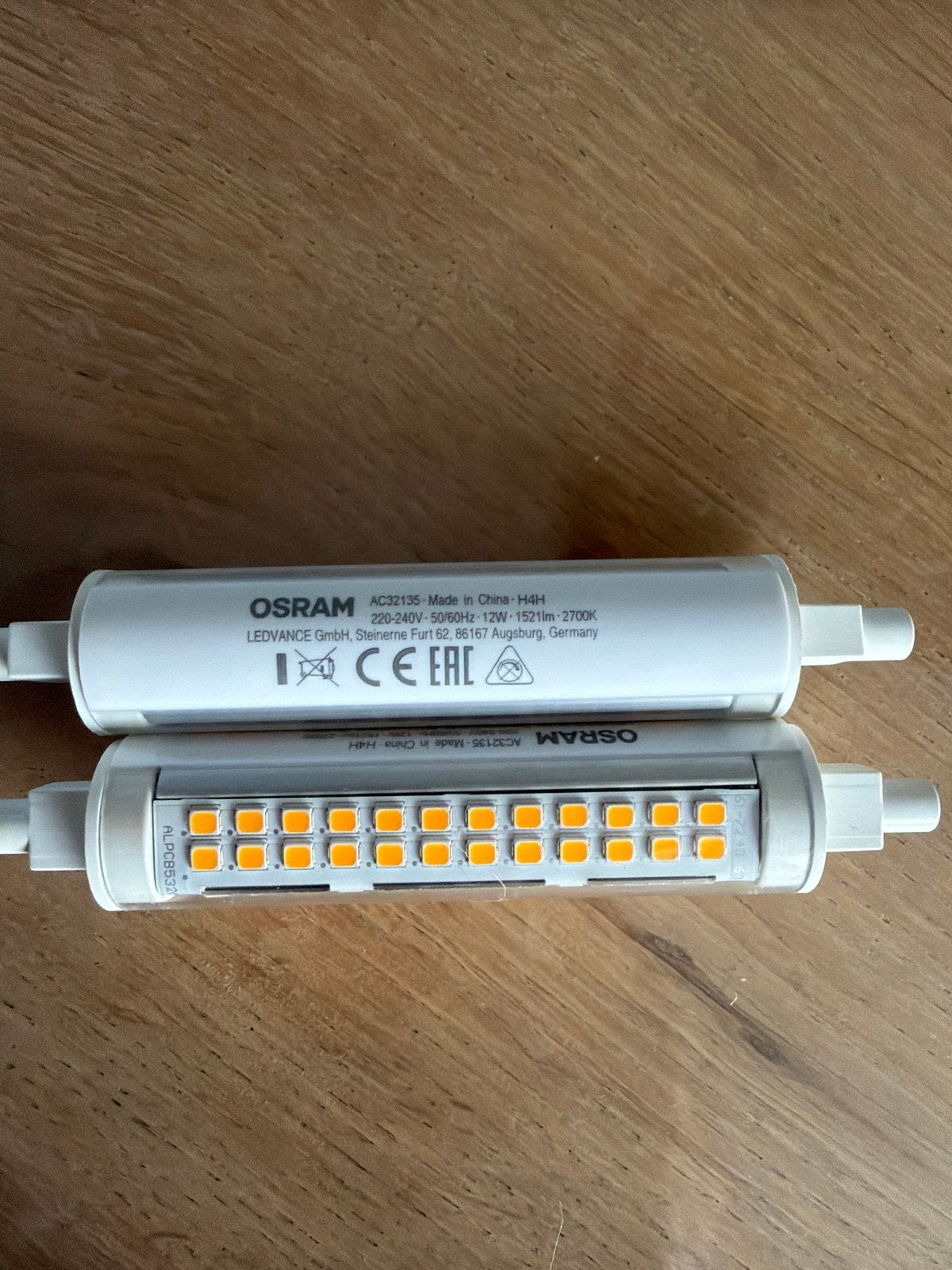 2x OSRAM LED lamp R7s 118mm 12W 2700K Warm Wit, Led-lamp, Osram, 60 watt of meer, Overige fittingen