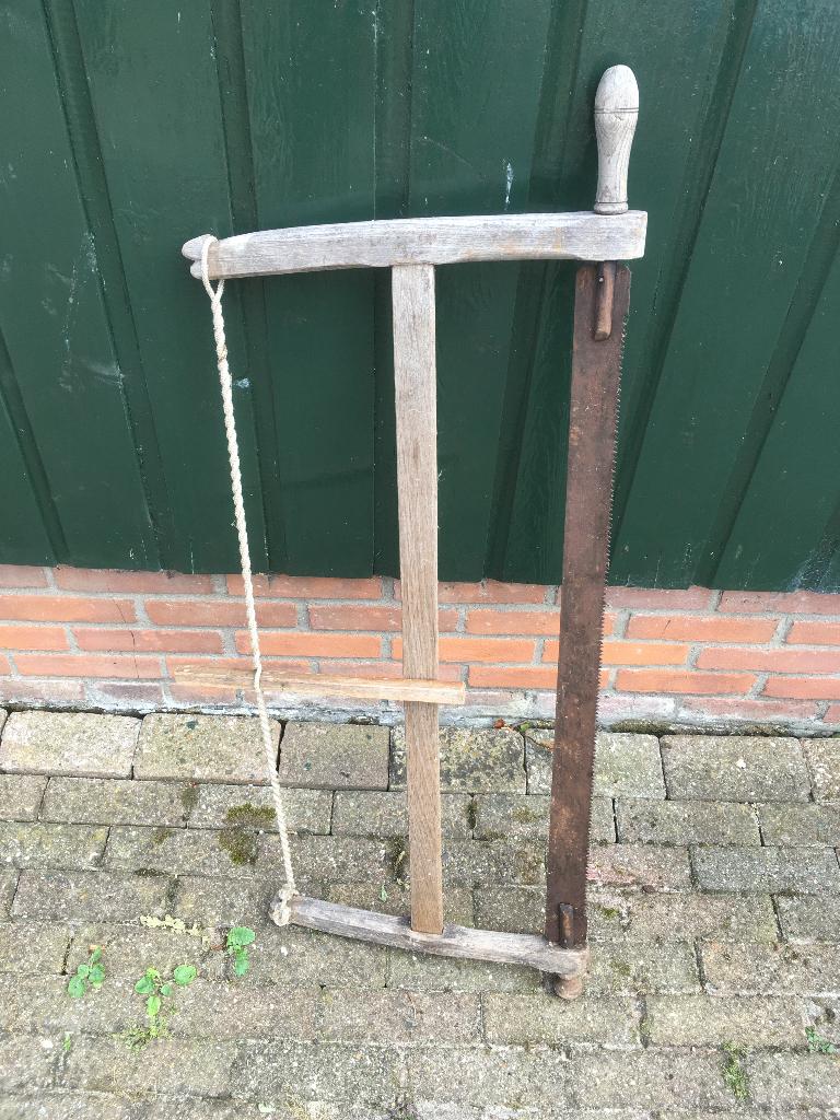 antiek gereedschap spanzaag span zaag, Ophalen