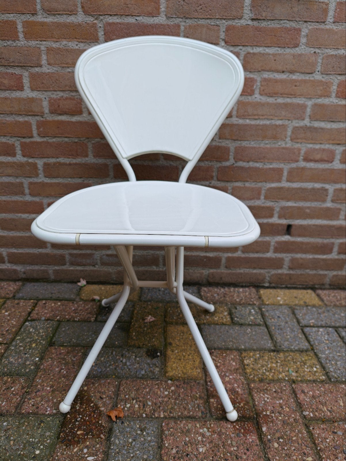 IKEA opvouwbare stoel, wit, Made in Italy Niels Gammelgaard, Wit, Ophalen of Verzenden, Eén, Modern, Opvouwbaar
