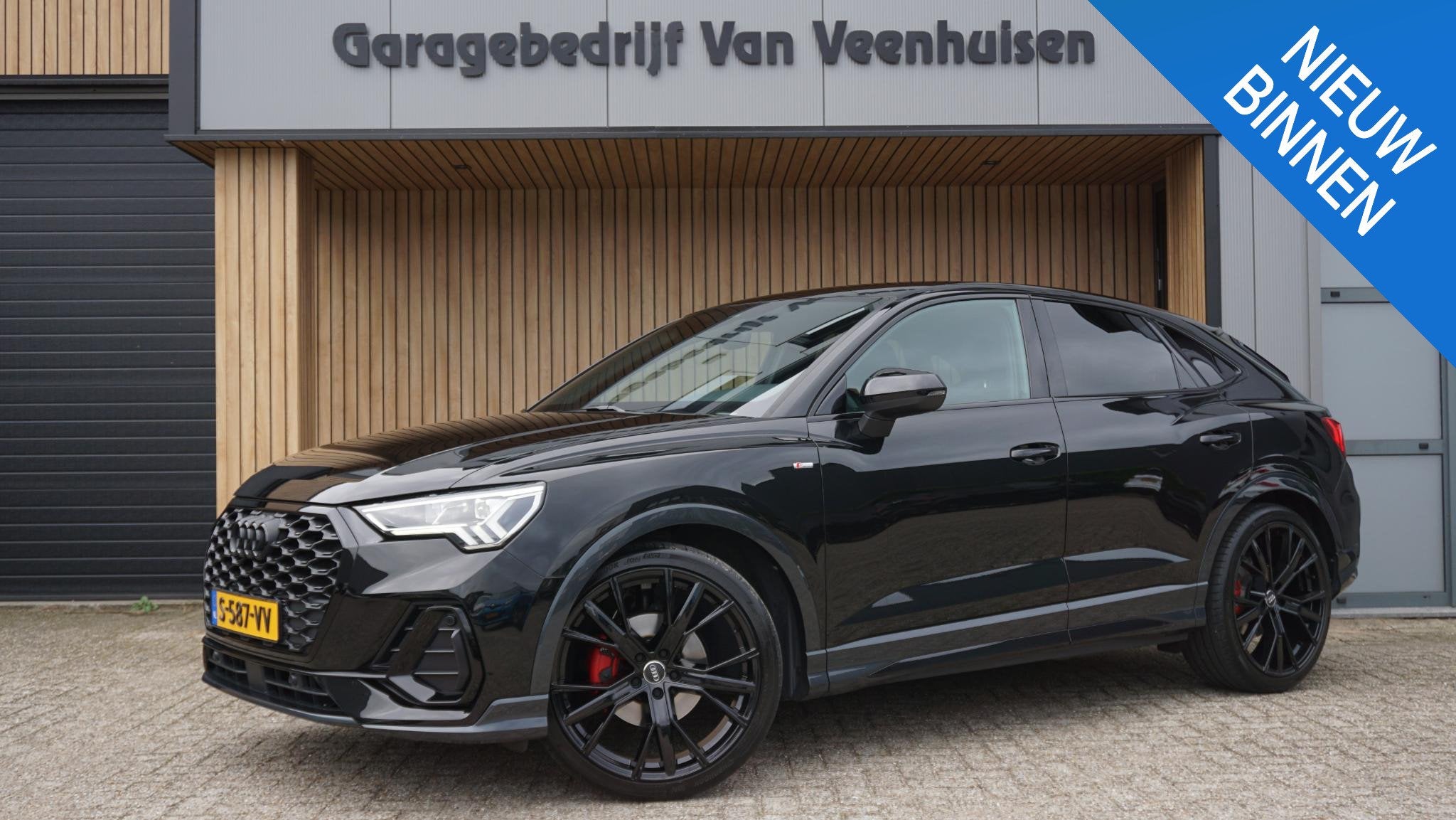 Audi Q3 Sportback 35 TFSI 3x S-line Virtual Drive select Ada, Auto's, Audi, 15 km/l, 150 pk, 1505 kg, Zwart