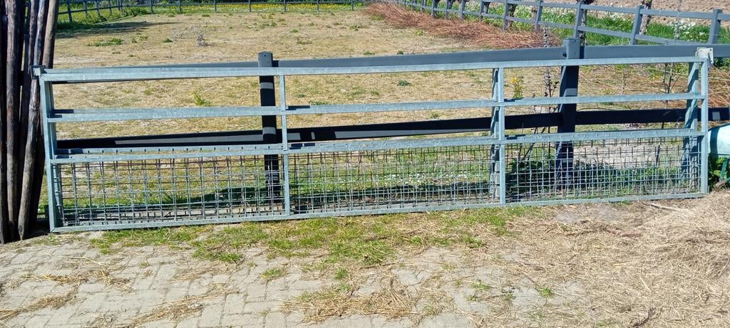 Weidehek met gaas, 5 meter breed., Tuin en Terras, Ophalen, IJzer, Gaashekwerk