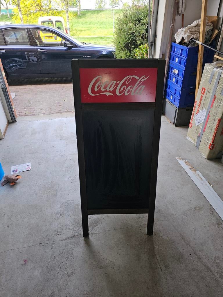 Coca-Cola Krijtbord - Vintage Reclamebord, Huis en Inrichting, Ophalen of Verzenden, Vintage, Hout, Gebruikt