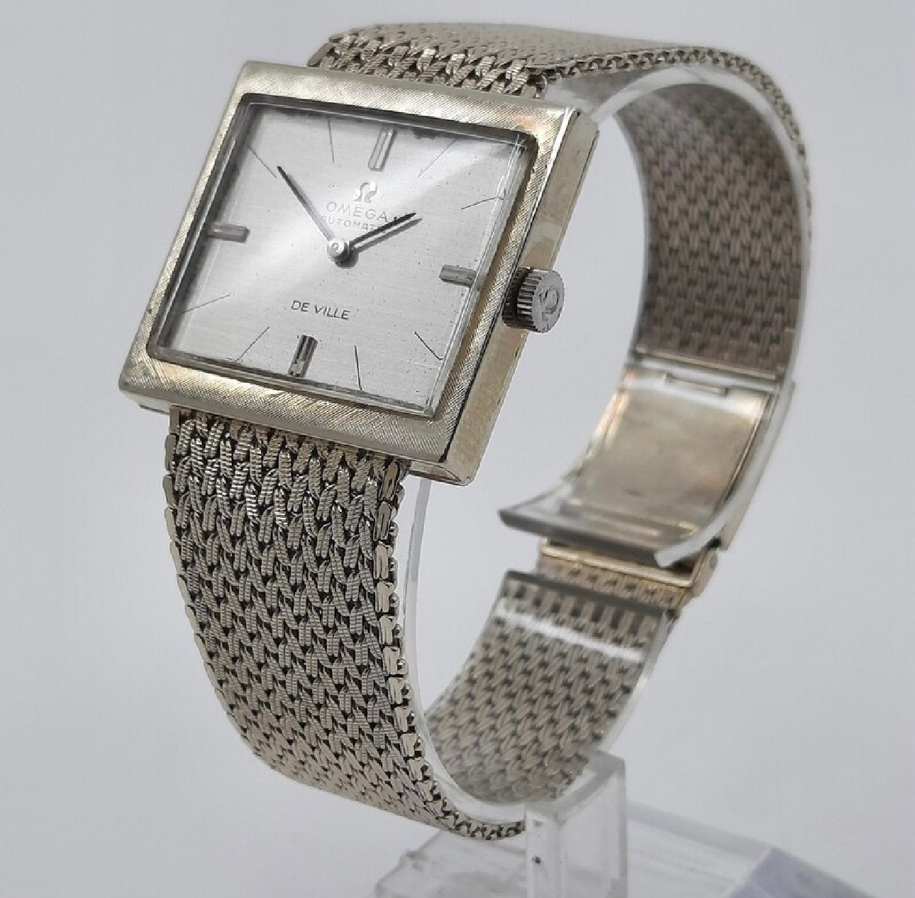 Omega De Ville Automatic – 18 karaat witgoud – vintage, Sieraden, Tassen en Uiterlijk, Horloges | Heren, Polshorloge, Ophalen of Verzenden