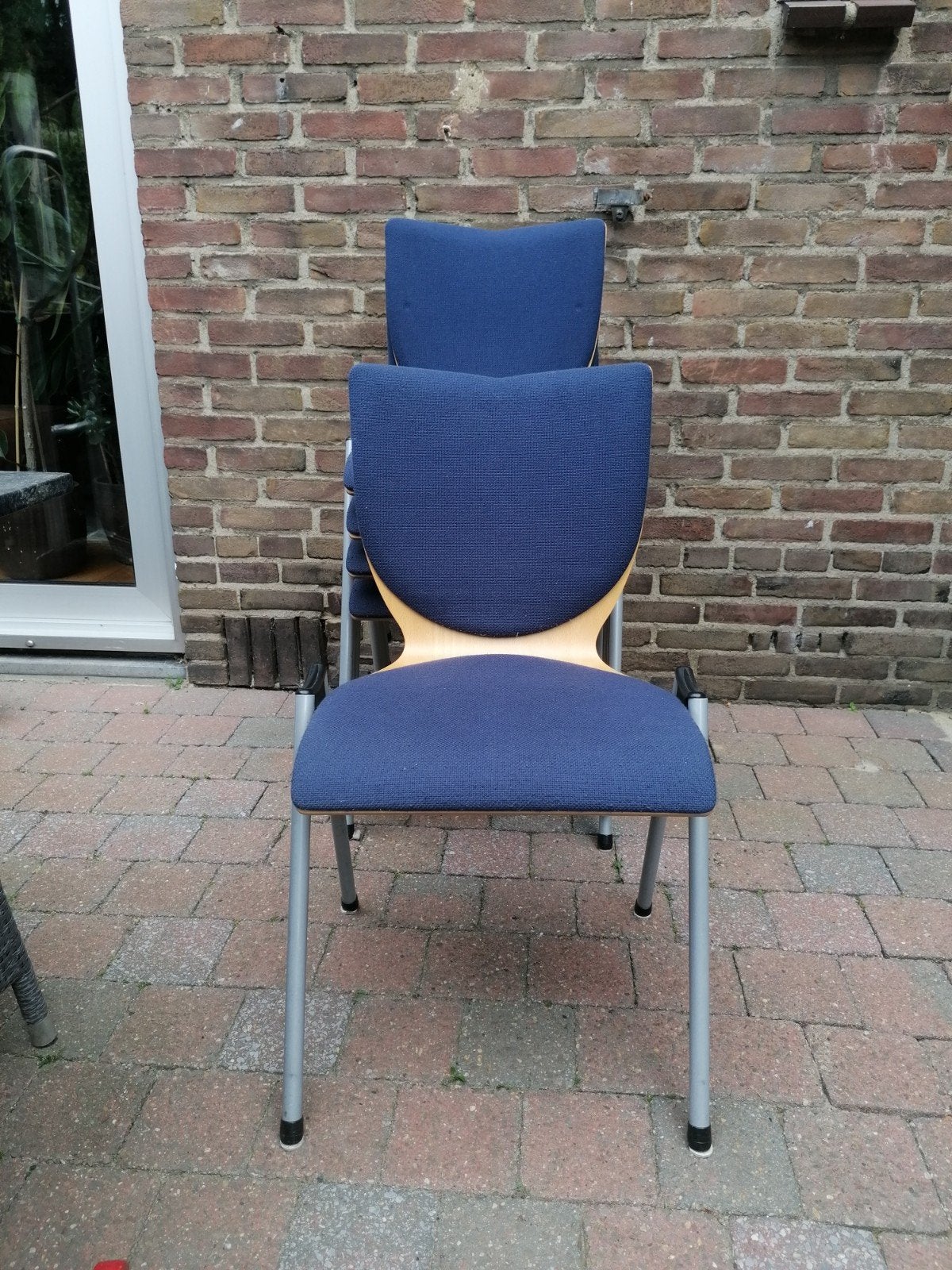 Stapelstoelen, Ophalen, Gebruikt, Blauw, Vijf, Zes of meer stoelen