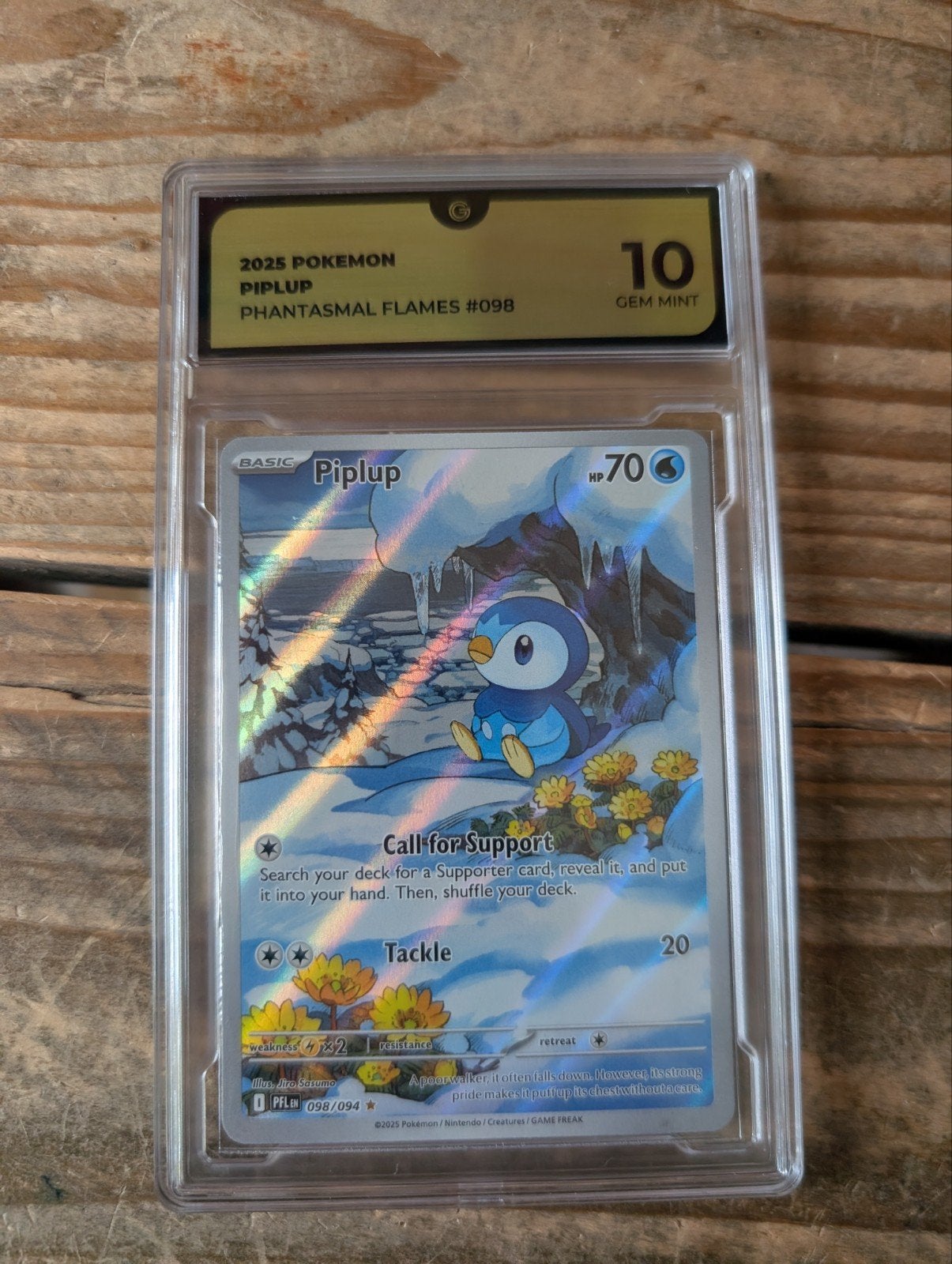 Piplup Phantasmal Flames #098 GG10 Gem Mint Pokémon Kaart, Ophalen of Verzenden, Nieuw, Losse kaart