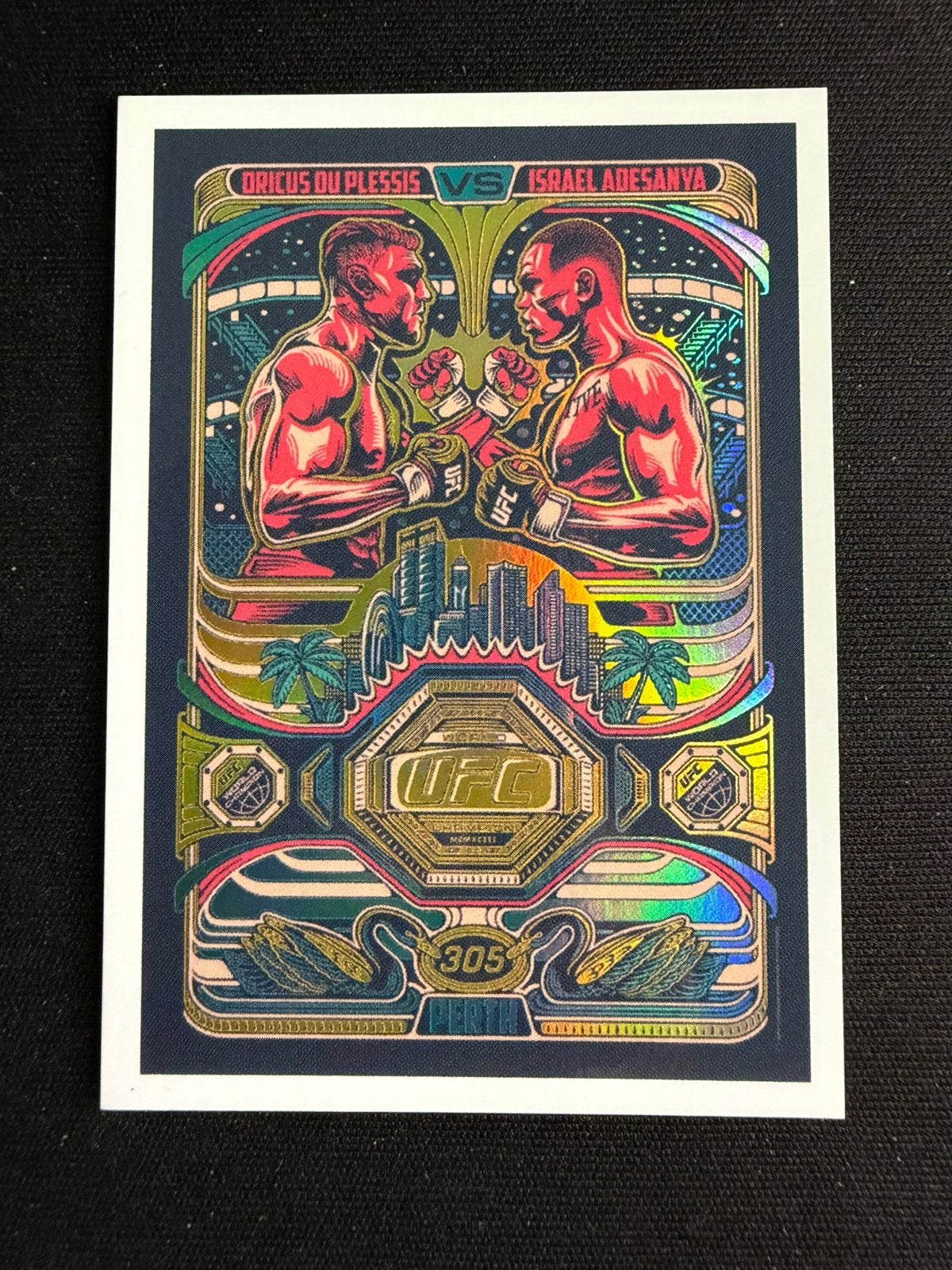 UFC 305 Poster Card Topps NOW, Ophalen of Verzenden, Zo goed als nieuw, Sigarenbandjes